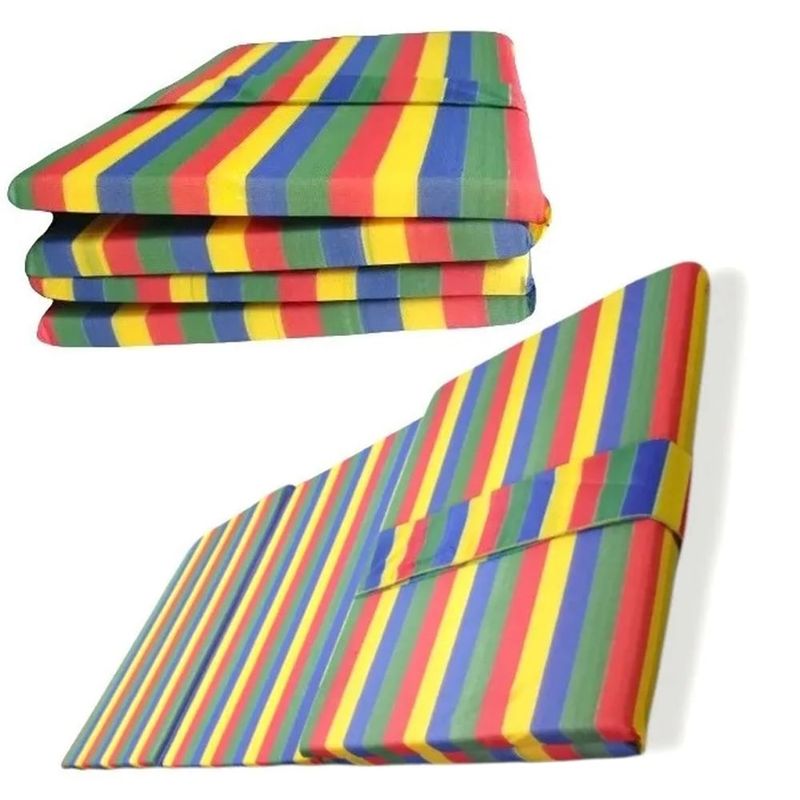 Colchoneta de Camping Rayas Con Cremallera