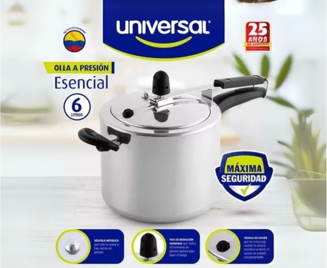 Olla a presión 6 litros universal