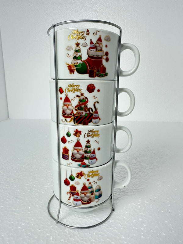 POCILLOS TINTEROS TORRE X4 NAVIDEÑOS